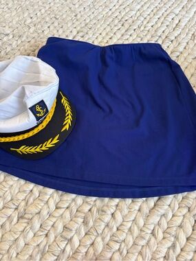 ⚓️💙 Sailor Costume -wild fable Royal Blue Mini Skirt and captain hat -